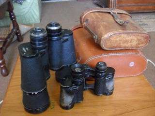 1 ANTIQUE PAIR OF BINOCULARS AND A BONUS PAIR ALSO !!!!!