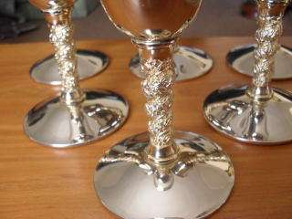 6 X STUNNING  TALLGOBLETS MADE IN SPAIN !!!!!