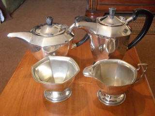 NICE EPNS ART DECO STYLE 4 PIECE SET