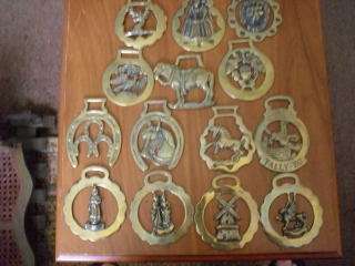 ***** 14 VARIOUS HORSE BRASSES ******
