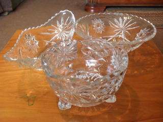 3 BEAUTIFUL CUT GLASS BOWLS !!!!!!!