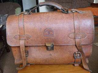 GENUINE LEATHER OLD 3 DIVISION SATCHEL !!!!!!!