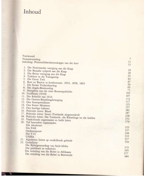 400 Leiers in Suid-Afrika oor vier eeue