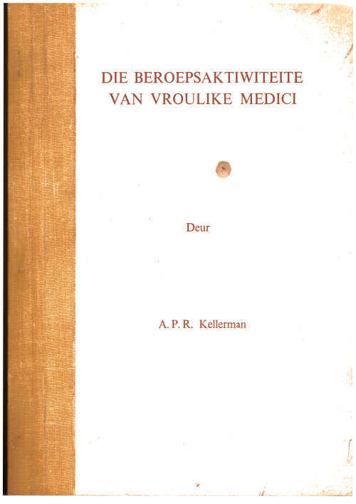 Die Beroepsaktiwiteite van Vroulike Medici