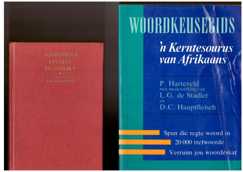 Twee woordeboeke - Woordkeusegids en Woordeboek  / Dictionary