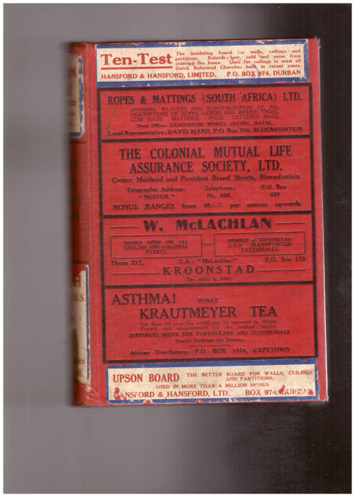 Braby`s Orange Free State Directory 1933