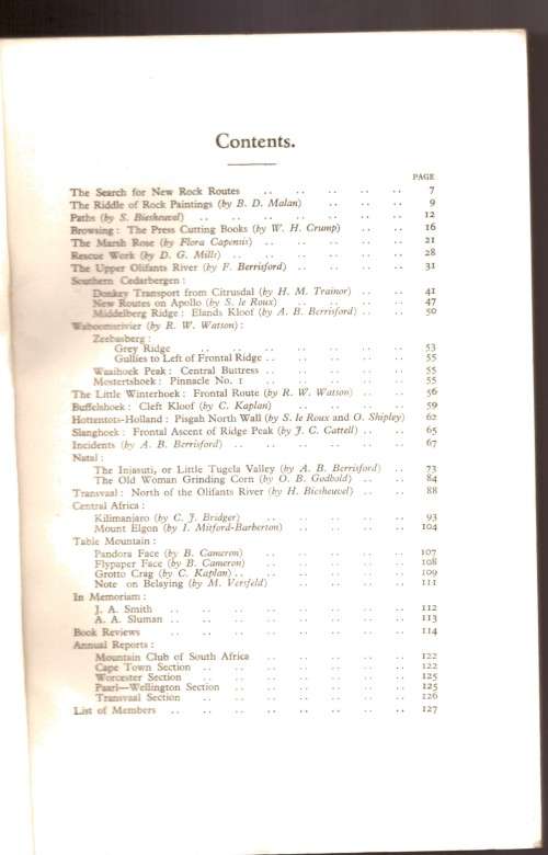 The Journal of the mountain club of South Africa , number 40 - 1937