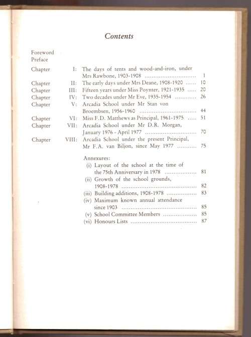 A History of Arcadia School Pretoria, 1903-1978