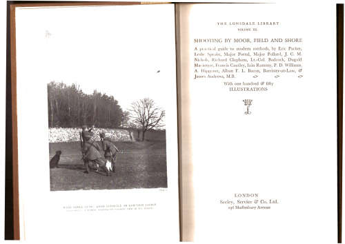 Shooting By Moor, Field and Shore (hunting)