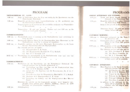 Pietersburg- Besoek van die Staatspresident C.R. Swart, 2-11-1963, programme pamphlet