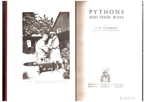Pythons and their ways - F.W. Fitzsimons