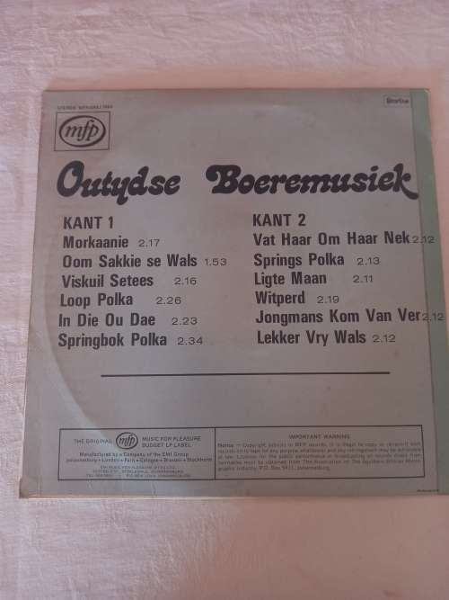 Outydse Boeremusiek-  vinyl record