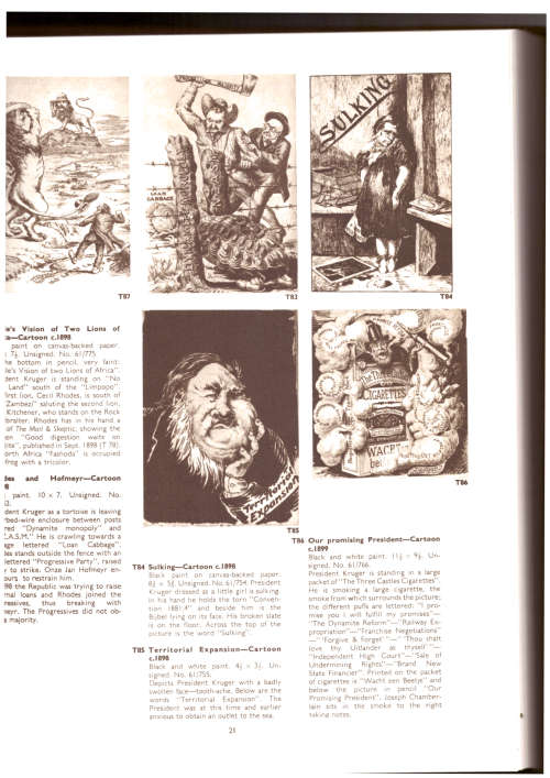 Johannesburg Africana Museum, Catalogue of Pictures volume 5