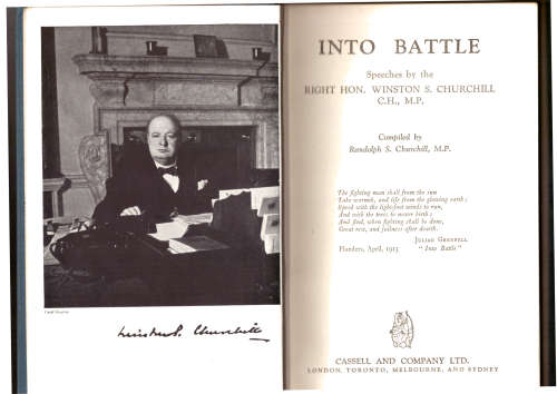 Into Battle - Speeches by the Right Hon. Winston S. Churchill
