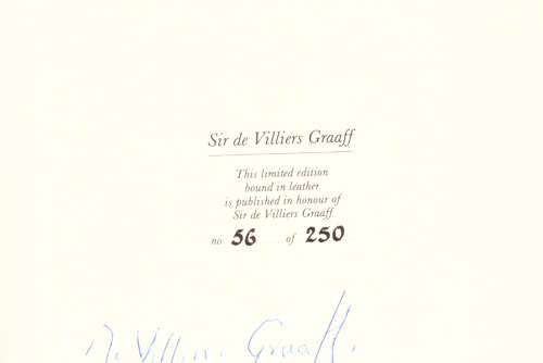 Sir De Villiers Graaff (Signed limited edition)