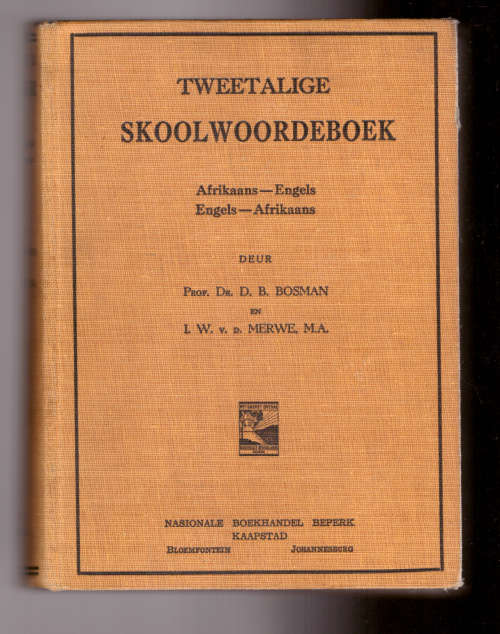 Tweetalige Skoolwoordeboek, (Bosman)