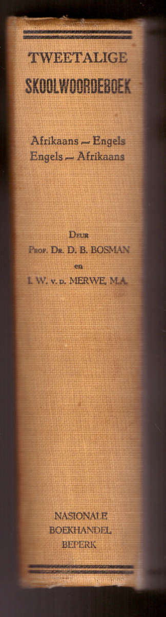 Tweetalige Skoolwoordeboek, (Bosman)