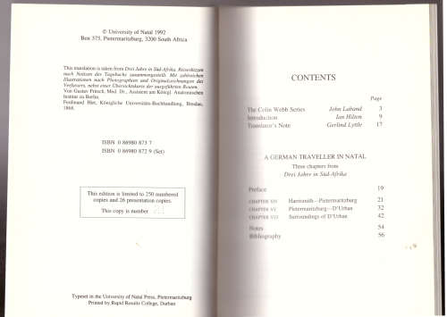 A German Traveller in Natal (limited edition)