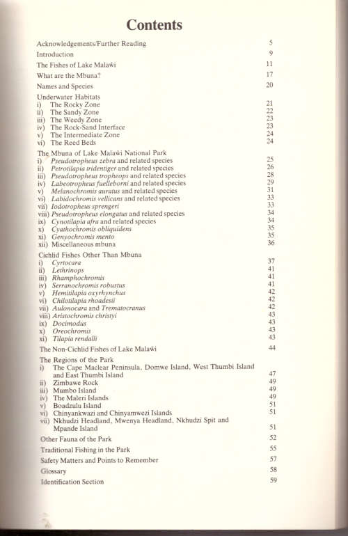 A Guide to the Fishes of Lake Malawi National Park