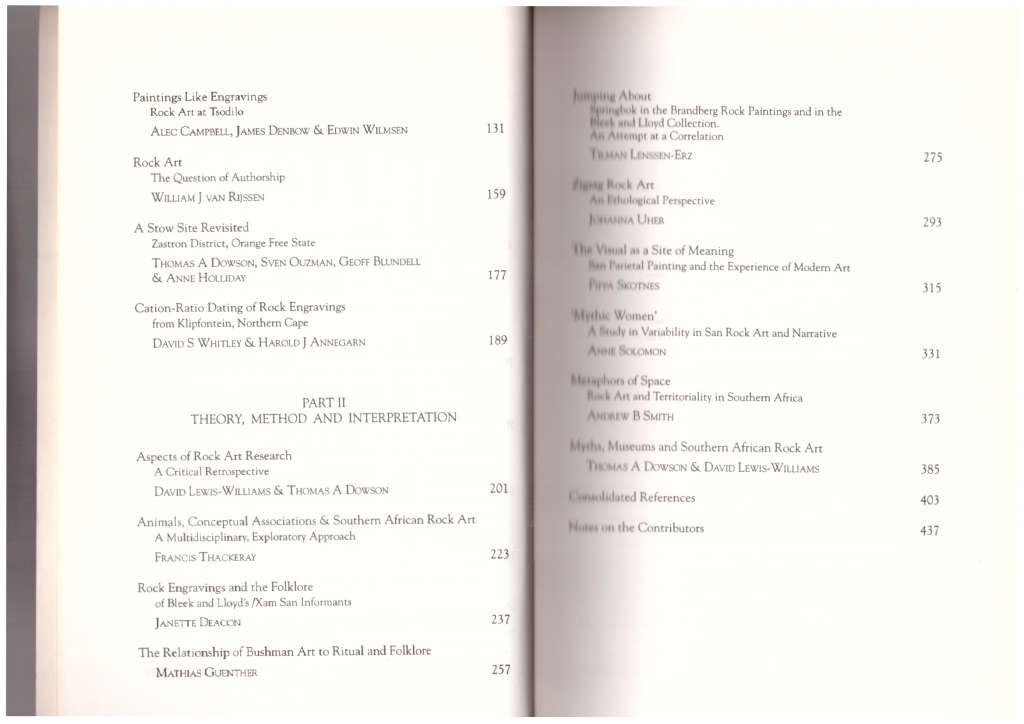 Contested Images diversity in Southern African rock art research