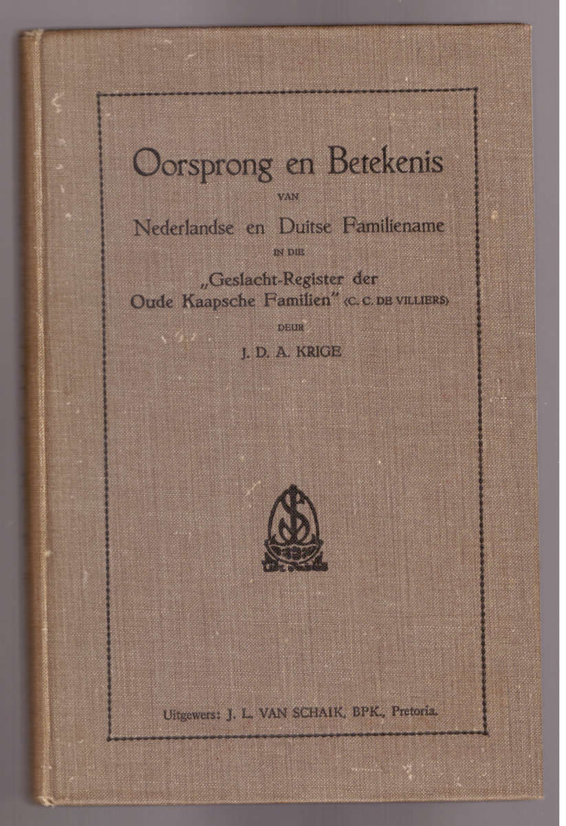 Oorsprong en Betekenis van Nederlandse en Duitse Familiename