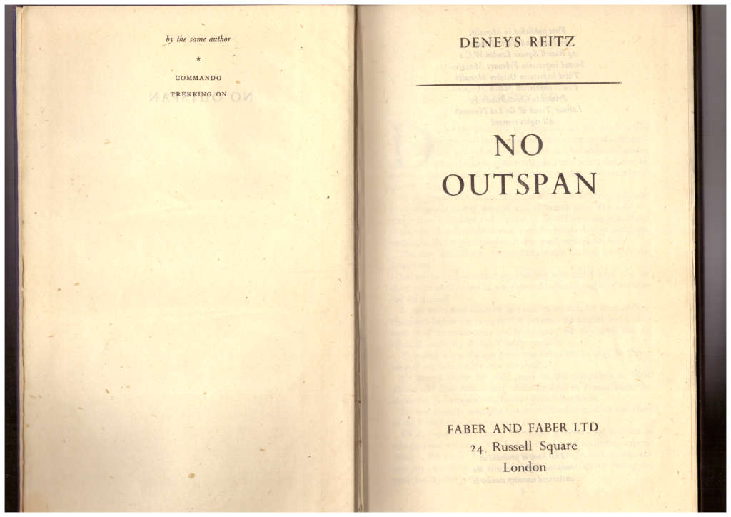 No Outspan - Deneys Reitz