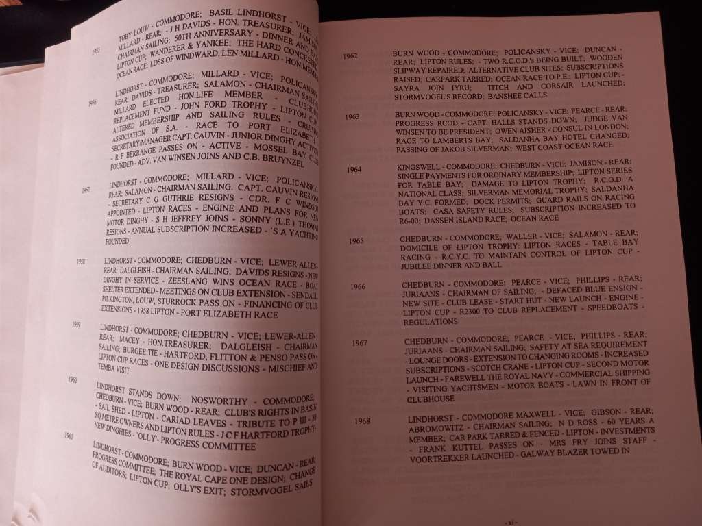 A History of the Royal Cape Yacht Club 1904-1990 - J.S. Rabinowitz