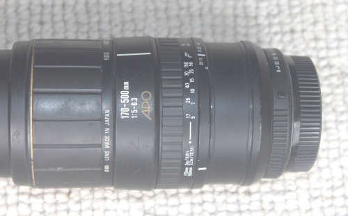 Sigma 500 Lens for Nikon Camera