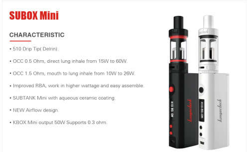 VAPE MOD KIT KANGERTECH SUBOX MINI ( BLACK ) JUICE ALSO AVAILABLE