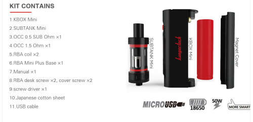 VAPE MOD KIT KANGERTECH SUBOX MINI ( BLACK ) JUICE ALSO AVAILABLE