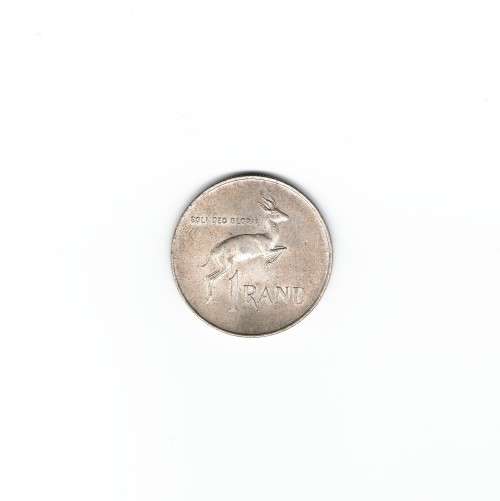 5 x 1966 SOUTH AFRICAN R1.00 COINS