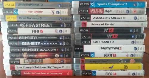 SONY PLAYSTATION 3 ( SLIM ) 320GB + 2 CONTROLLERS + EYE + MOVE + 24 GAMES ( EXCELLENT CONDITION )