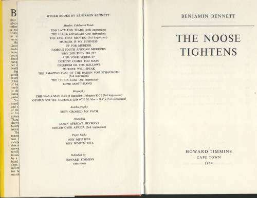 The Noose Tightens : Benjamin Bennnettt