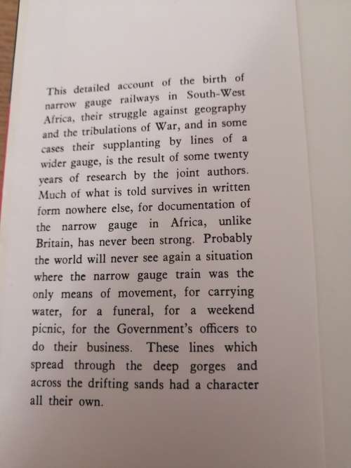 Namib Narrow Gauge : Sydney Moir/H Crittenden