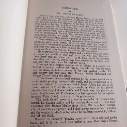 Tot Siens to Test Rugby : Hennie Muller