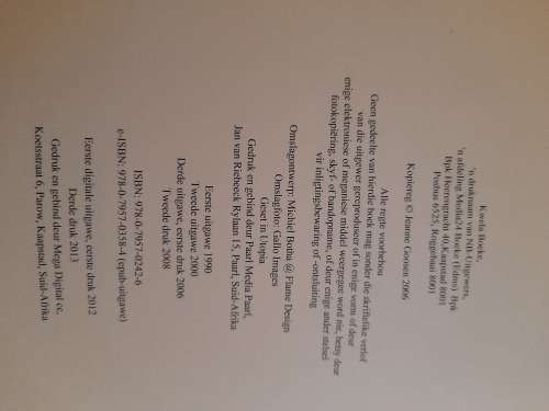 Jeanne Goosen Ons is nie almal so nie.