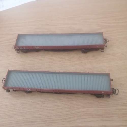 Marklin.: Two long flat wagons