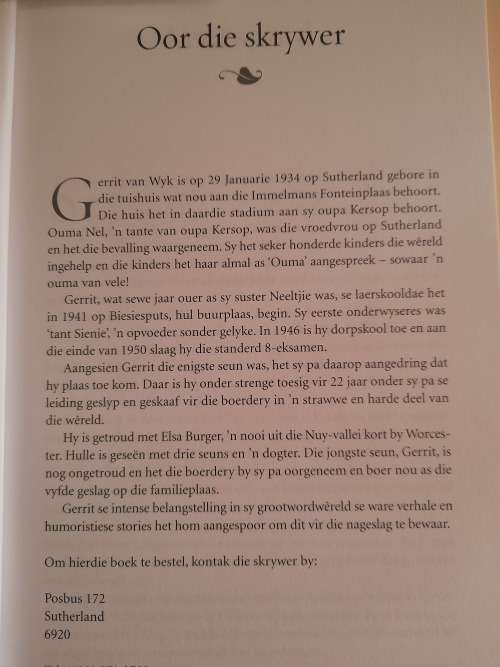 Kronieke uit die Koue :  Ware vertellings uit Sutherland : Gerrit Palmietfontein