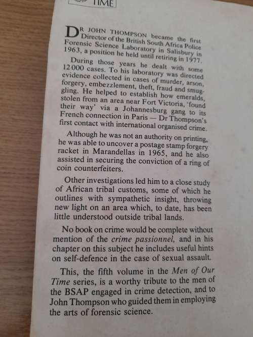 Crime Scientist : John Thompson