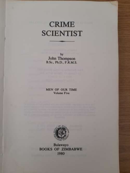 Crime Scientist : John Thompson
