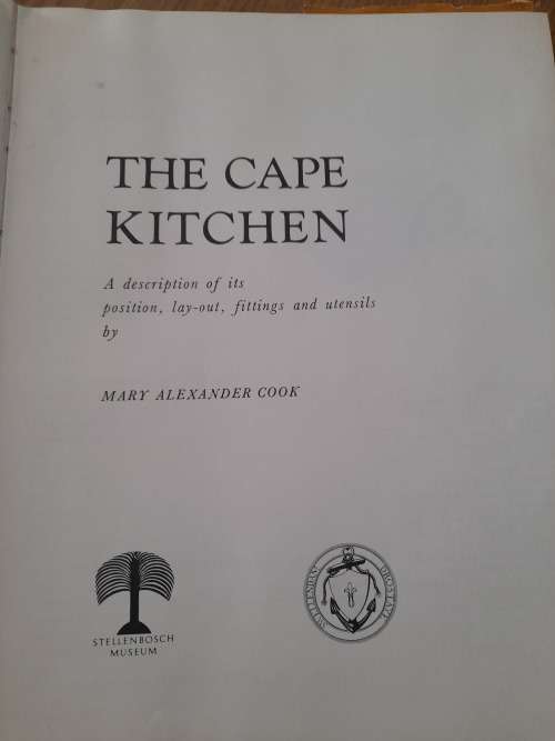 The Cape Kitchen : Mary Alexander Cook
