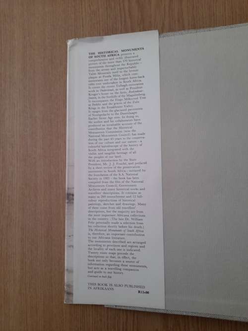 The Historical Monuments of South Africa  :  J.J. Oberholster