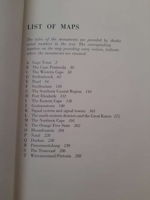 The Historical Monuments of South Africa  :  J.J. Oberholster