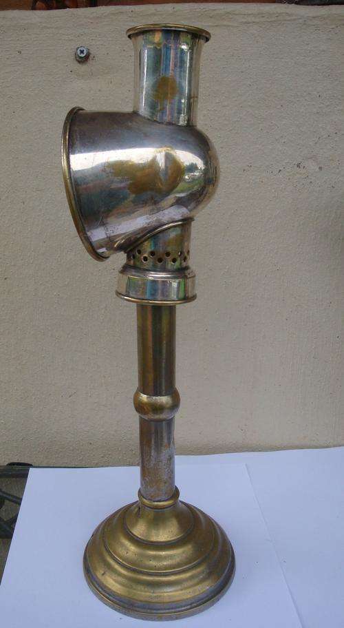 Genuine Antique Brass Student's / Lacemaker's Candle Lamp. 1820's