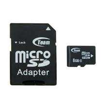 >>> ** 8 GB ** SEALED RETAIL PACKAGE - MicroSD 8GB + SD Adapter  <<<