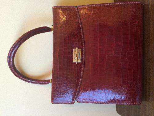 Red Crocodile patent leather