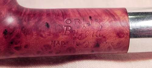 SMOKING PIPE :ORLIK BYFORD WITH MATCHING SOCK, BOX AND GUARANTEE/BOX INSERT
