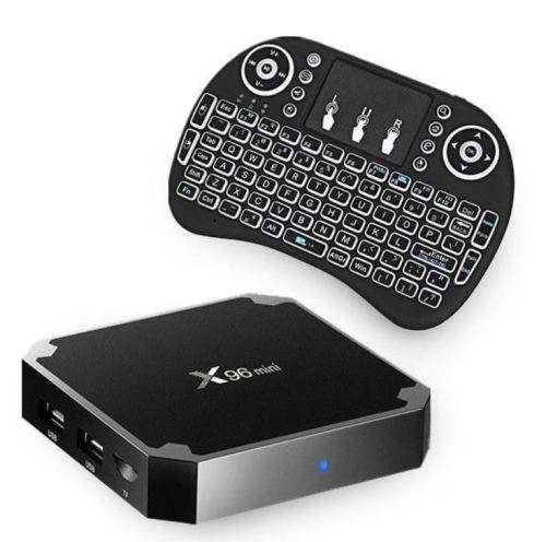X96 Mini android TV box with remote and Air Wave Keyboard (LIKE NEW)