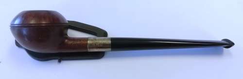 Classic 1932 Vintage Collectable Silver Mounted Loewe and Co. Harley Smoking Pipe