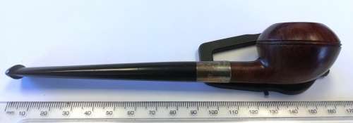 Classic 1932 Vintage Collectable Silver Mounted Loewe and Co. Harley Smoking Pipe